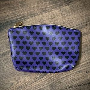 Ipsy black hearts purple bag